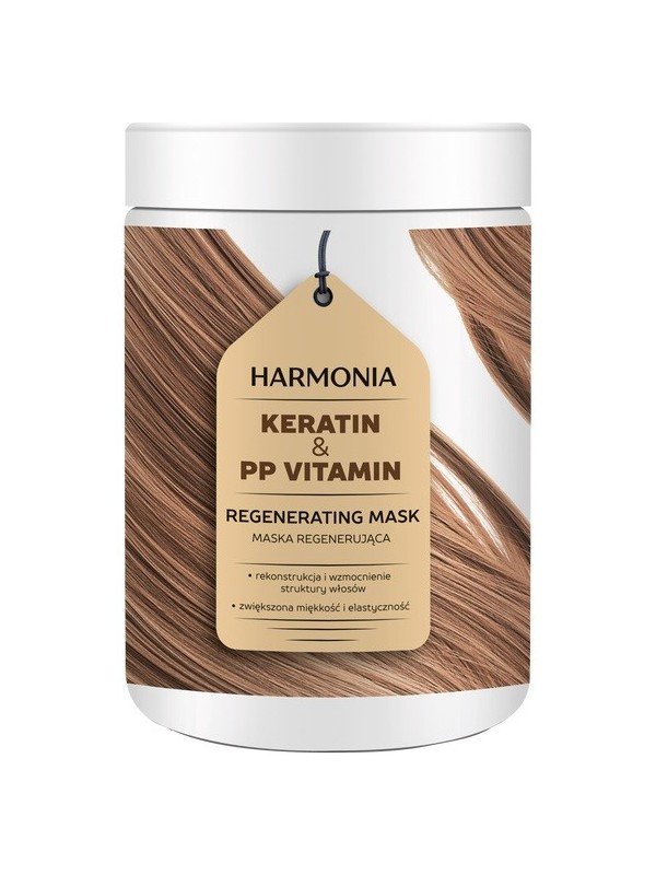 Harmonia Keratin PP Vitamin Regenerująca Maska Zwiększająca Elastyczność Włosów 1000ml