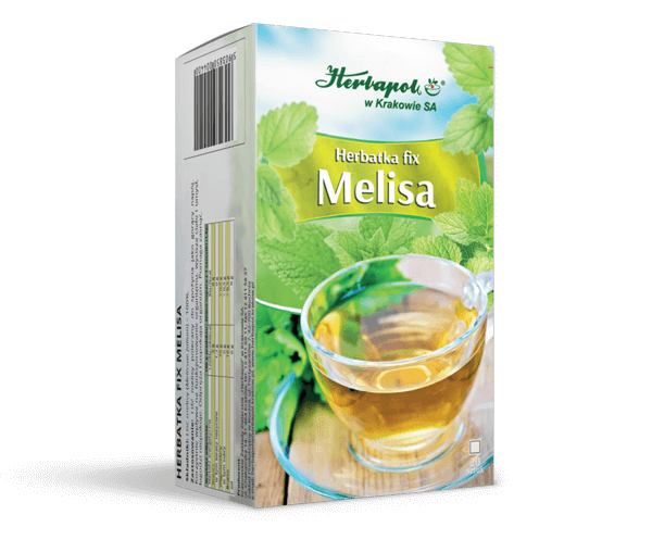 Herbapol Herbata Fix Liść Melisy na Wyciszenie i Odprężenie Organizmu Ułatwia Zasypianie 20x1,5g