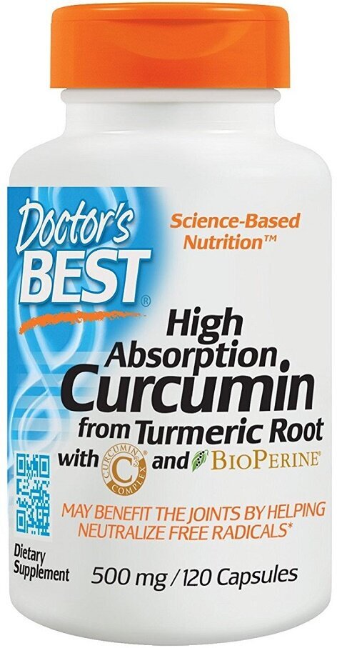 High Absorption Curcumin From Turmeric Root with C3 Complex & BioPerine, 500mg - 120 caps