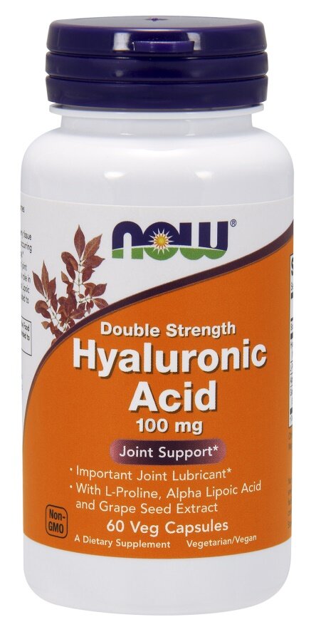 Hyaluronic Acid, 100mg Double Strength - 60 vcaps