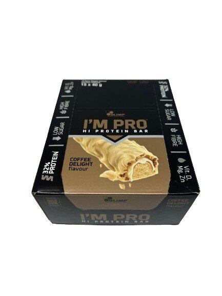 I'm Pro Protein Bar, Coffee Delight - 15 x 40g