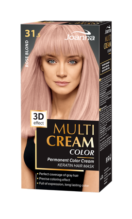 Joanna Multi Cream Color Farba Trwały Intensywny Kolor Włosów Różany Blond 31.5