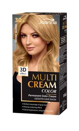 Joanna Multi Cream Trwały Intensywny Kolor Włosów Farba Pielęgnacja 30.5 Słoneczny Blond