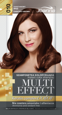 Joanna Multi Effect Szamponetka Koloryzująca 010 Kasztanowy Brąz 35g