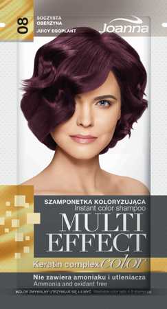 Joanna Multi Effect Szamponetka Koloryzująca 08 Soczysta Oberżyna 35g