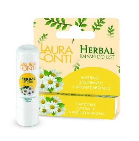Laura Conti Herbal Balsam do Ust z Ekstraktem z Rumianku i Aromatem Absyntu 4,8g