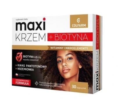 Maxi Krzem + Biotyna Witaminy i Mikroelementy 30 Kapsułek