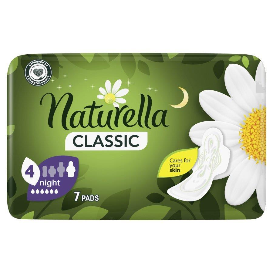 Naturella Classic Night Camomile Podpaski ze Skrzydełkami 7 Sztuk