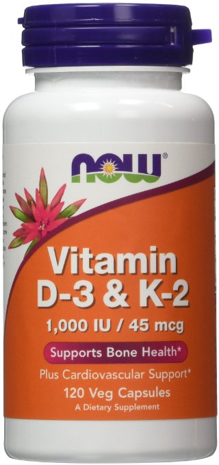 Now Foods Vitamin D-3 & K-2 120 Kapsułek