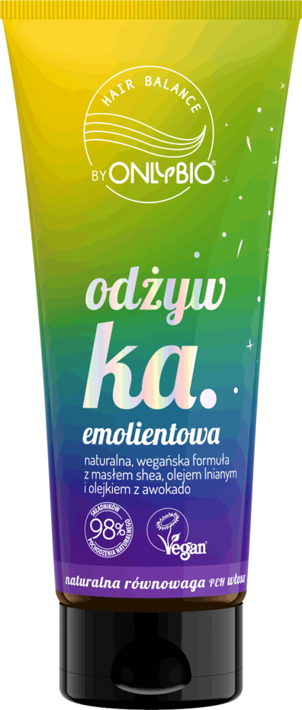 OnlyBio Hair Balance Odżywka Emolientowa z Wegańską Formuła do Włosów Szorstkich 200ml