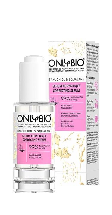 OnlyBio Korygujące Serum z Bakuchiolem i Skwalanem dla Skóry Zmęczonej i Poszarzałej 30ml