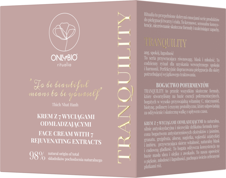 OnlyBio Ritualia Tranquility Krem do Twarzy z 7 Wyciągami Odmładzającymi 50ml