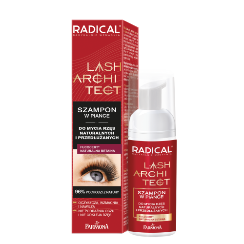 Radical Lash Architect Szampon w Piance do Mycia Rzęs Naturalnych i Przedłużanych 50ml