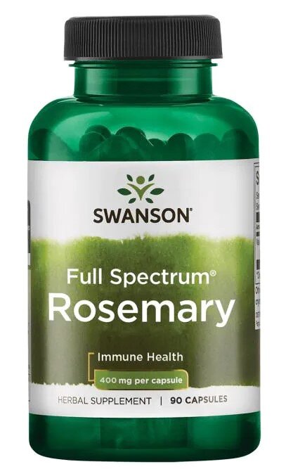 Swanson Rosemary 400mg Rozmaryn Lekarski 90 Kapsułek