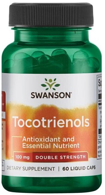 Swanson Tocotrienols 100 mg Double Strength Wspomaga Zmniejszenie Złego Cholesterolu 60 Kapsułek